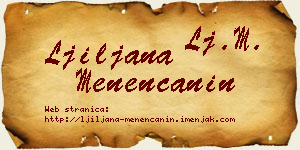 Ljiljana Menenćanin vizit kartica